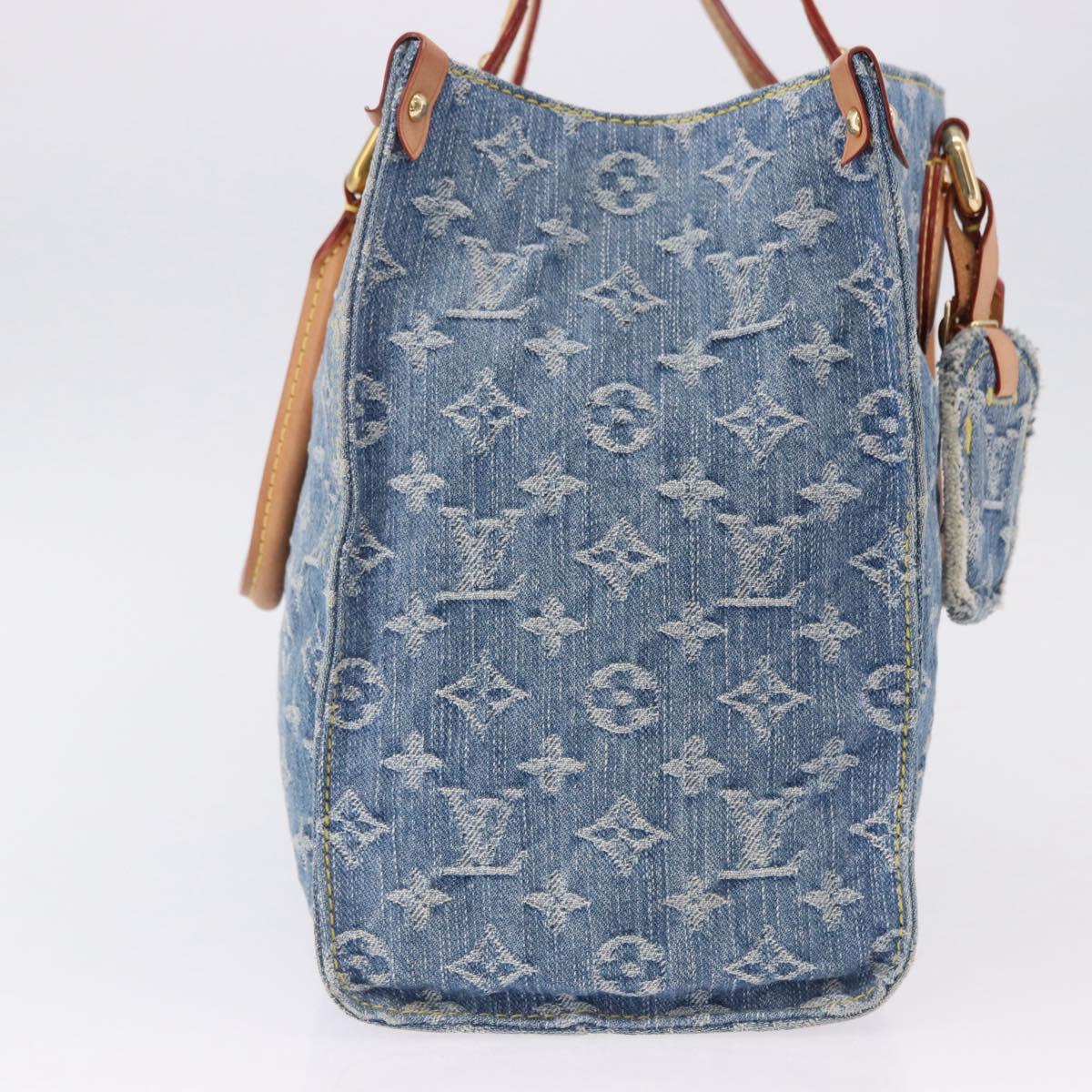 LOUIS VUITTON Monogram Denim On The Go MM Hand Bag Blue M46871 LV Auth 192928SAM - Jerrillo image 4