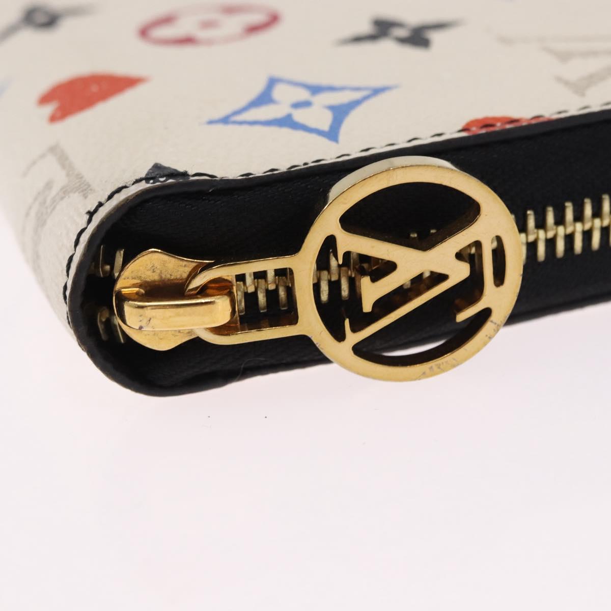 LOUIS VUITTON Monogram Game On Zippy Long Wallet White M57491 LV Auth 192943A - Jerrillo image 8