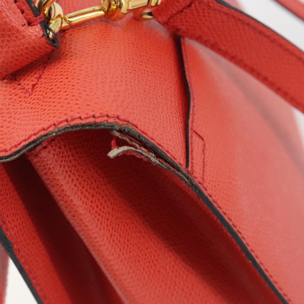 CELINE Hand Bag Leather 2way Red Gold Auth 192995 - Jerrillo image 9
