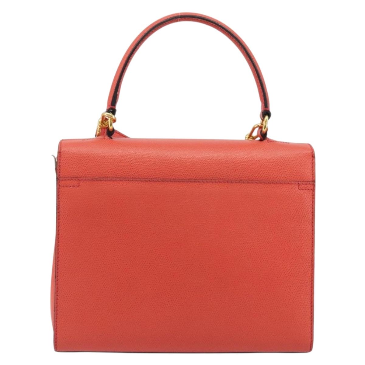 CELINE Hand Bag Leather 2way Red Gold Auth 192995 - Jerrillo image 2