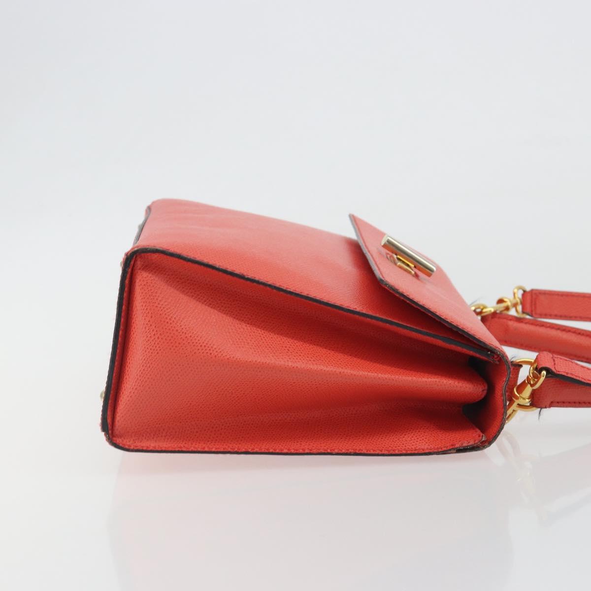 CELINE Hand Bag Leather 2way Red Gold Auth 192995 - Jerrillo image 3