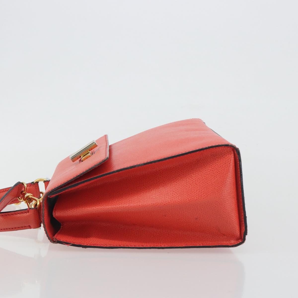 CELINE Hand Bag Leather 2way Red Gold Auth 192995 - Jerrillo image 4