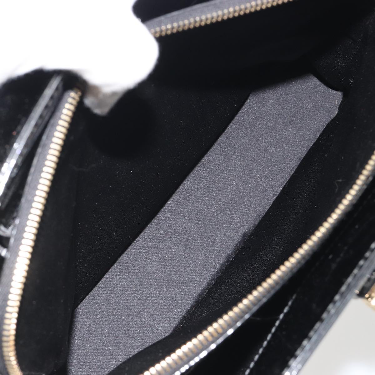 SAINT LAURENT Hand Bag Patent Leather Black Gold Auth 193027A - Jerrillo image 9
