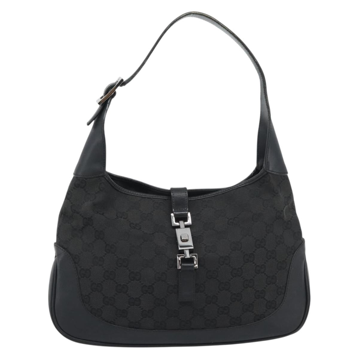 Borsa a tracolla Gucci GG Canvas Jackie nera e argento 204990 Autentica 193049V - Jerrillo image 2