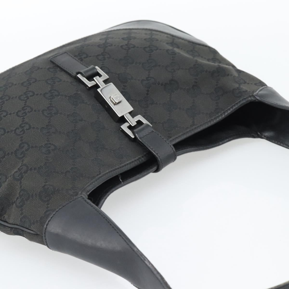 Borsa a tracolla Gucci GG Canvas Jackie nera e argento 204990 Autentica 193049V - Jerrillo image 6