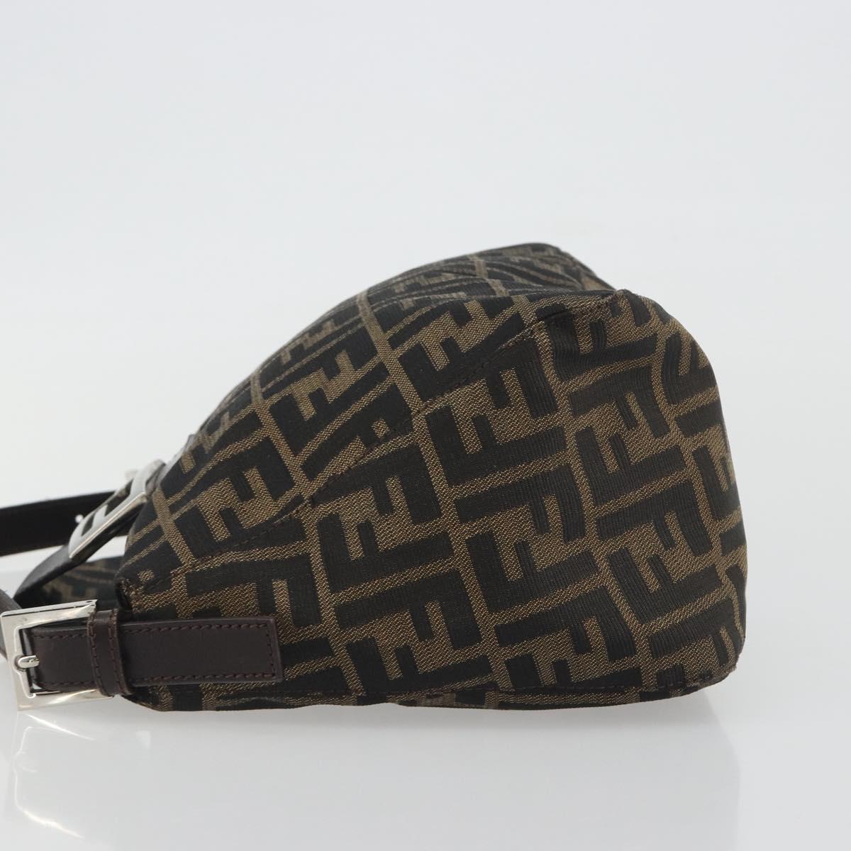FENDI Zucca Canvas Mamma Baguette Shoulder Bag Brown Black Auth 193052V - Jerrillo image 4