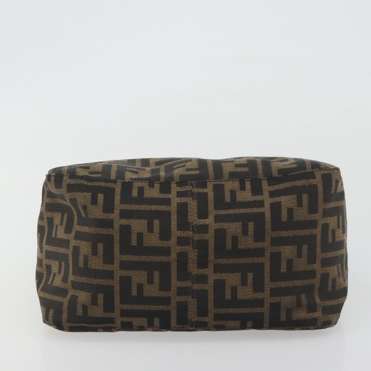 FENDI Zucca Canvas Mamma Baguette Shoulder Bag Brown Black Auth 193052V - Jerrillo image 5