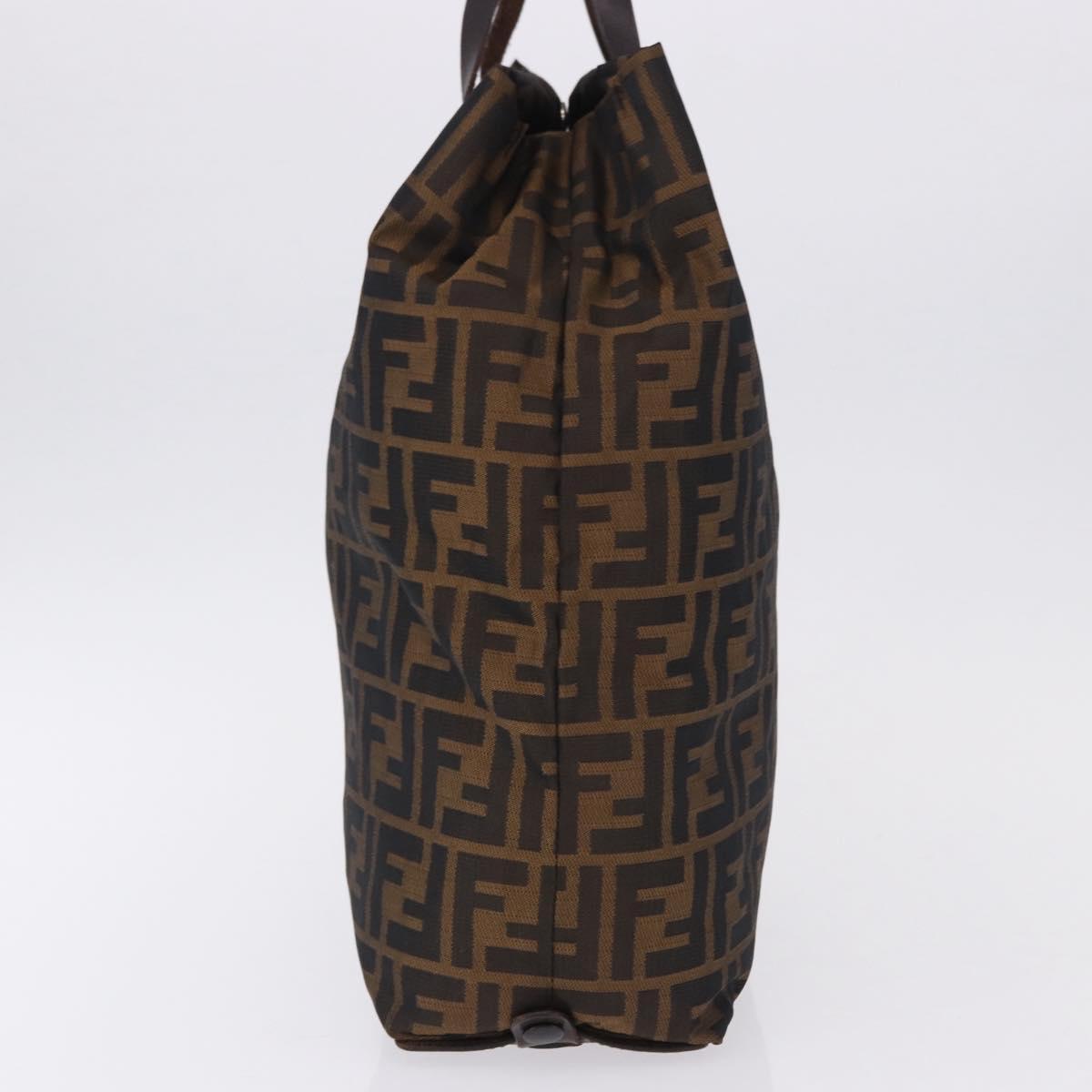 FENDI Zucca Canvas Hand Bag Black Brown Auth 193091 - Jerrillo image 3