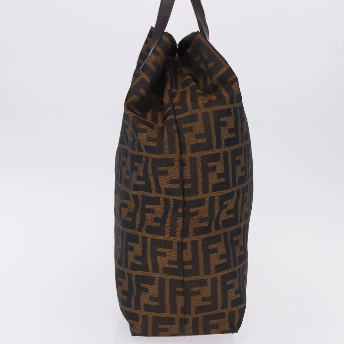 FENDI Zucca Canvas Hand Bag Black Brown Auth 193091 - Jerrillo image 4