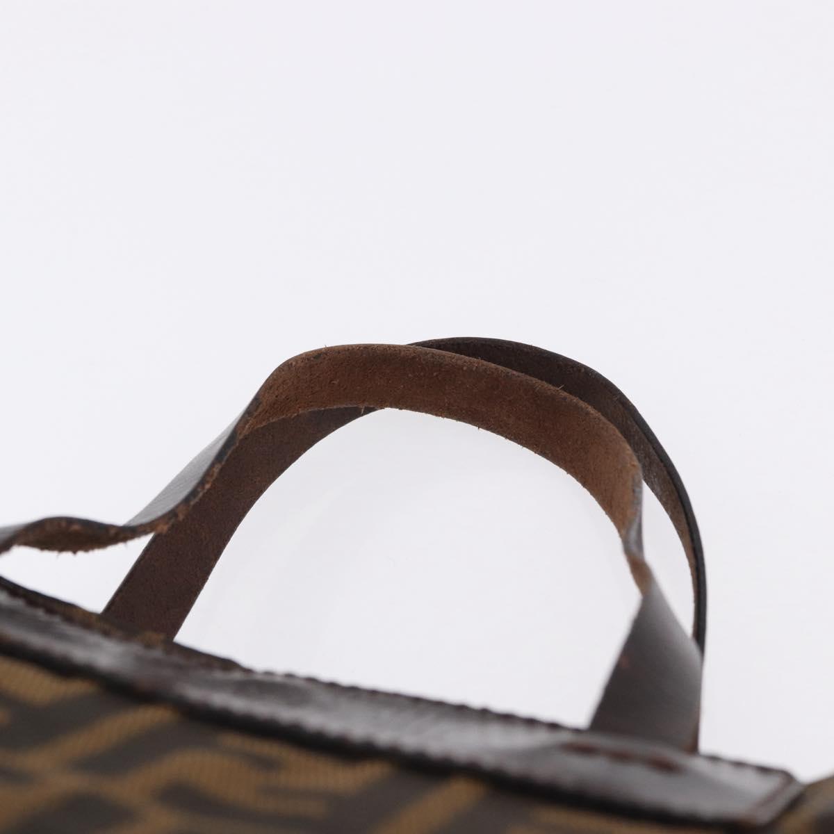 FENDI Zucca Canvas Hand Bag Black Brown Auth 193091 - Jerrillo image 8