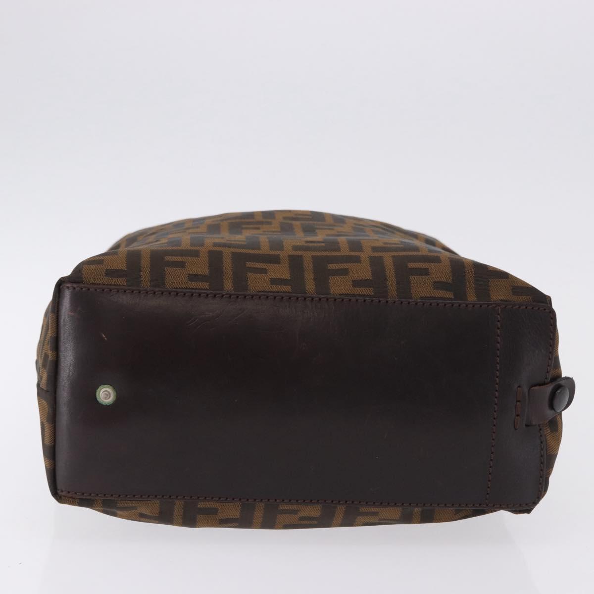 FENDI Zucca Canvas Hand Bag Black Brown Auth 193091 - Jerrillo image 5