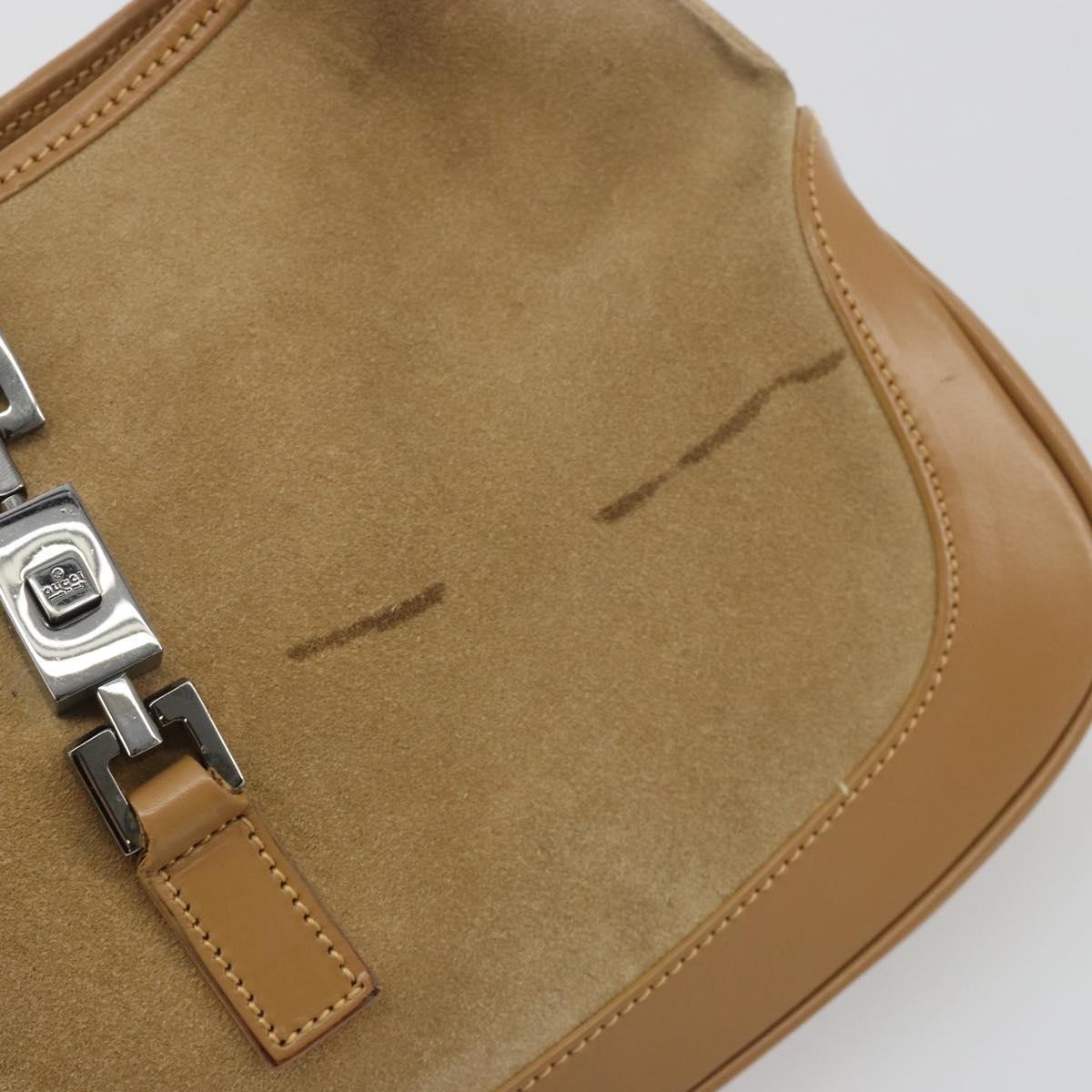 GUCCI Jackie Shoulder Bag Suede Beige Silver 001 3735 Auth 193141A - Jerrillo image 10