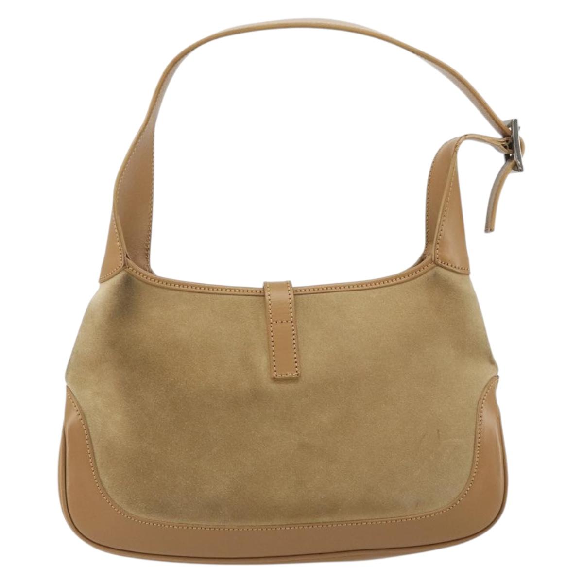 GUCCI Jackie Shoulder Bag Suede Beige Silver 001 3735 Auth 193141A - Jerrillo image 2