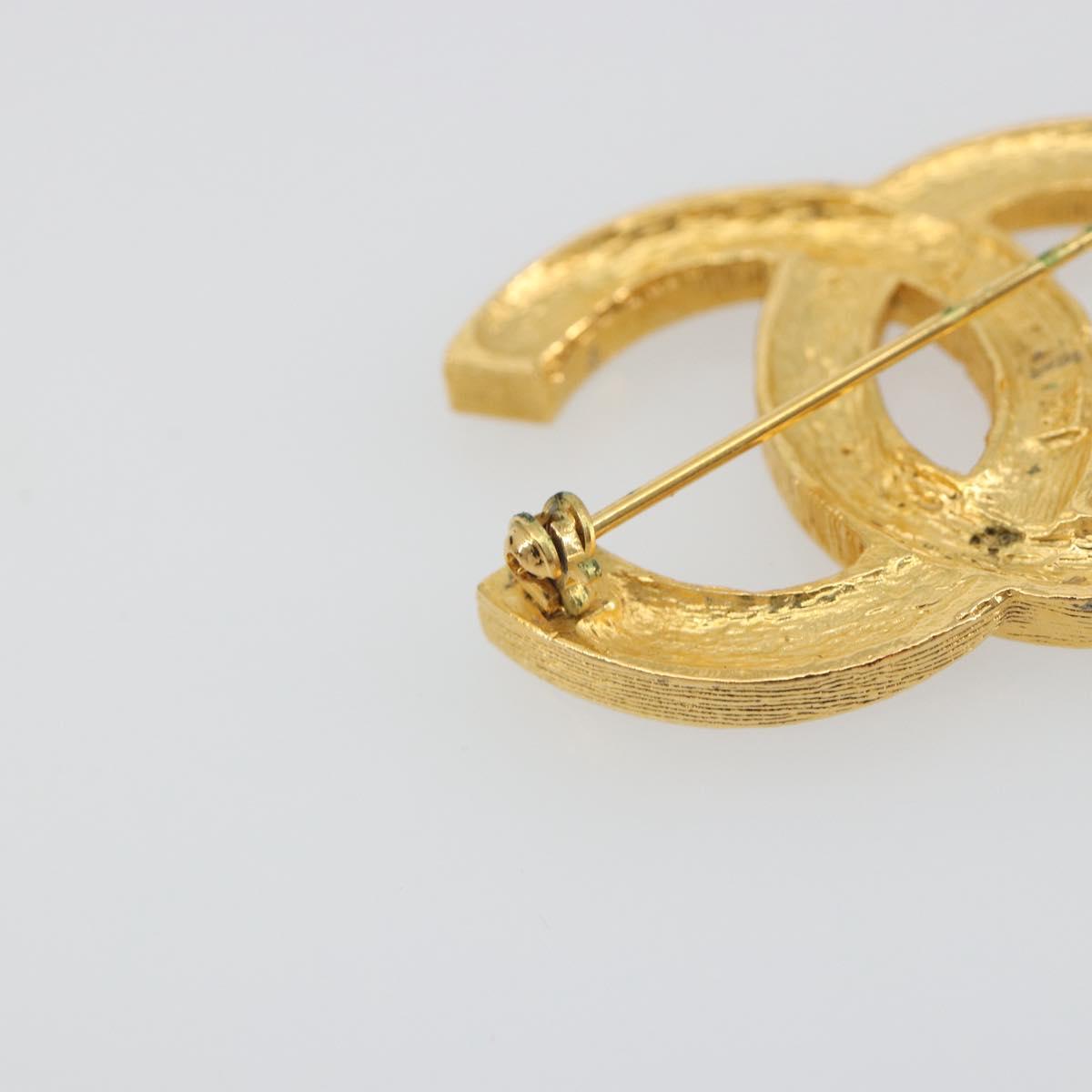CHANEL COCO Mark Brooch metal Gold Tone CC Auth 193163V - Jerrillo image 4