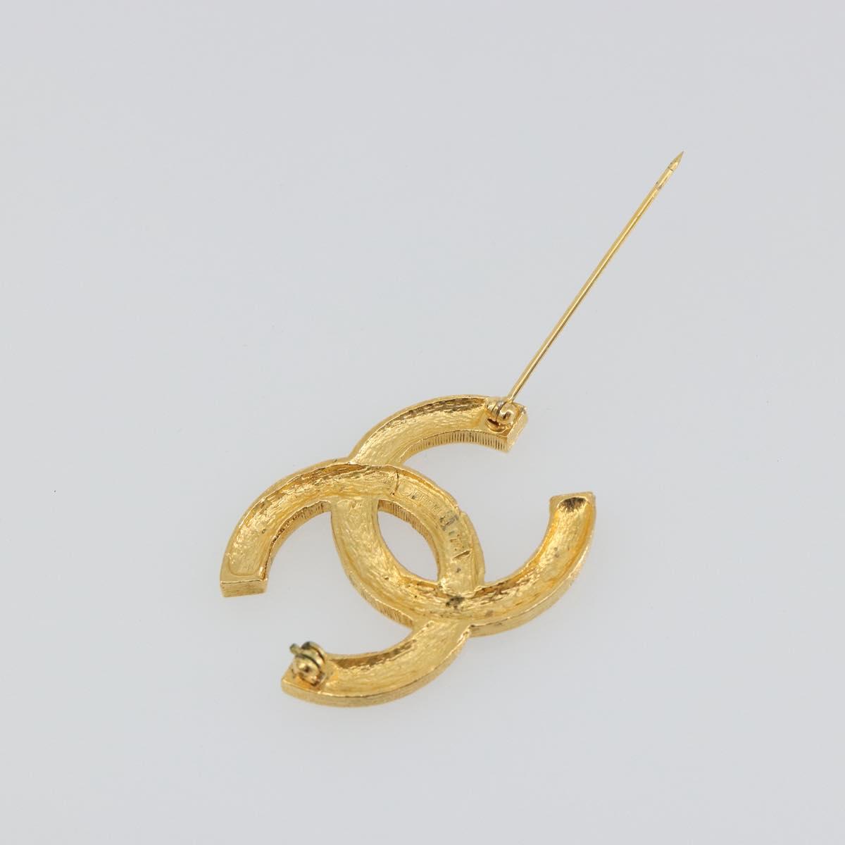 CHANEL COCO Mark Brooch metal Gold Tone CC Auth 193163V - Jerrillo image 6