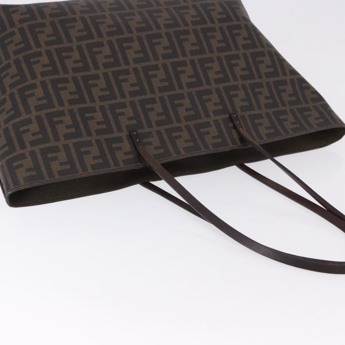 Borsa tote FENDI Zucca in tela PVC marrone e nera, autentica 193498 - Jerrillo image 6