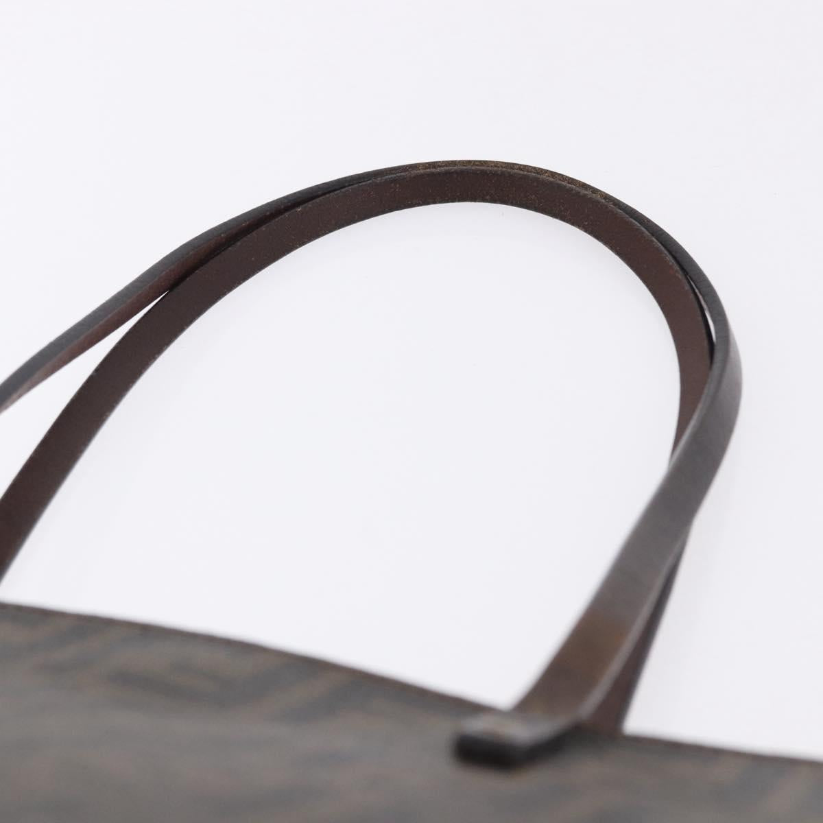 Borsa tote FENDI Zucca in tela PVC marrone e nera, autentica 193498 - Jerrillo image 8
