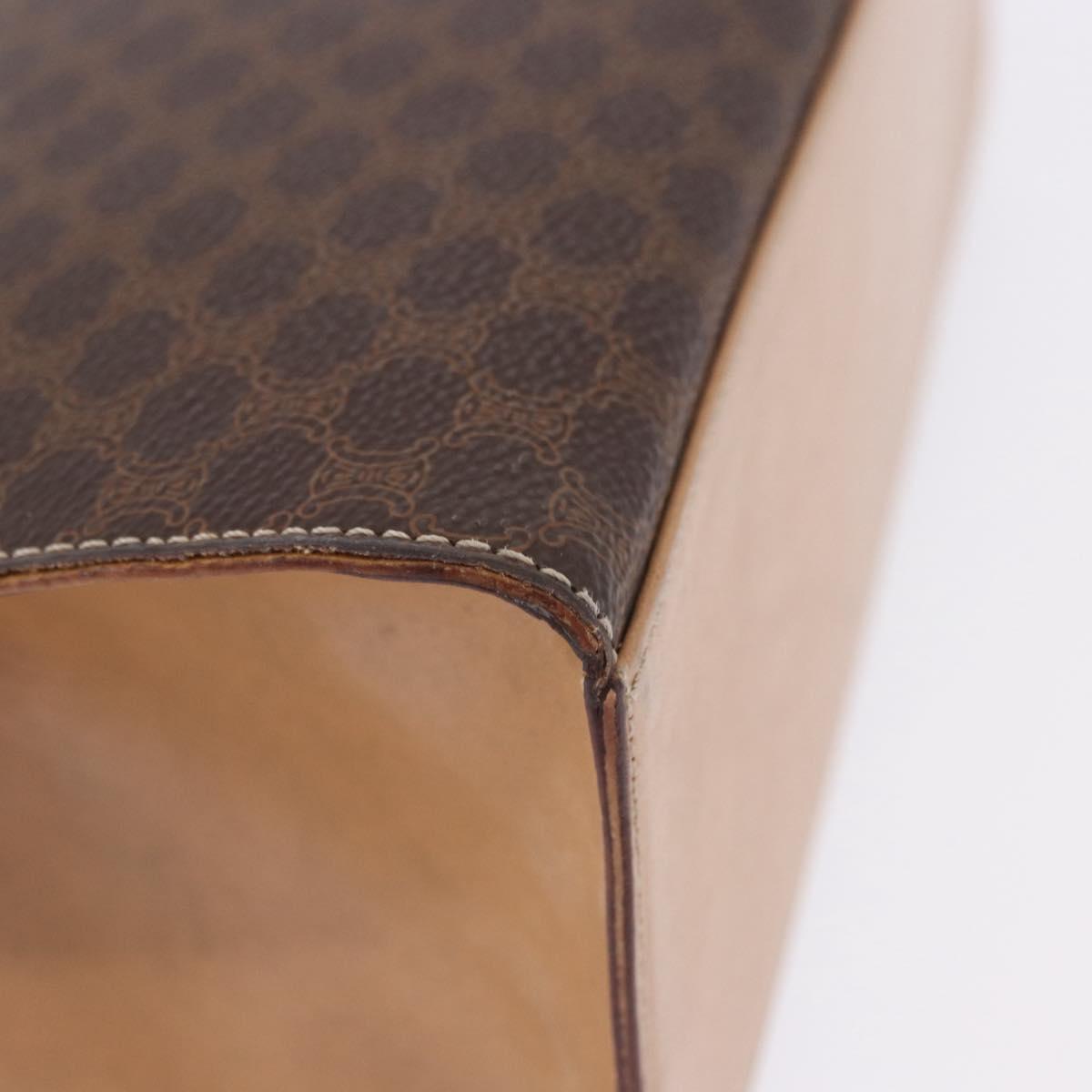 CELINE Macadam Canvas Hand Bag PVC Leather Brown Gold Auth 193508A - Jerrillo image 10