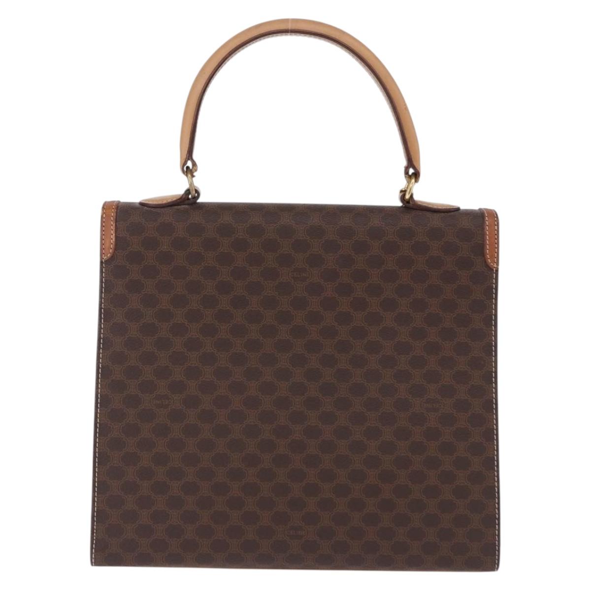 CELINE Macadam Canvas Hand Bag PVC Leather Brown Gold Auth 193508A - Jerrillo image 3