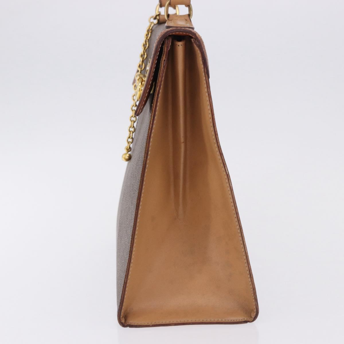 CELINE Macadam Canvas Hand Bag PVC Leather Brown Gold Auth 193508A - Jerrillo image 4