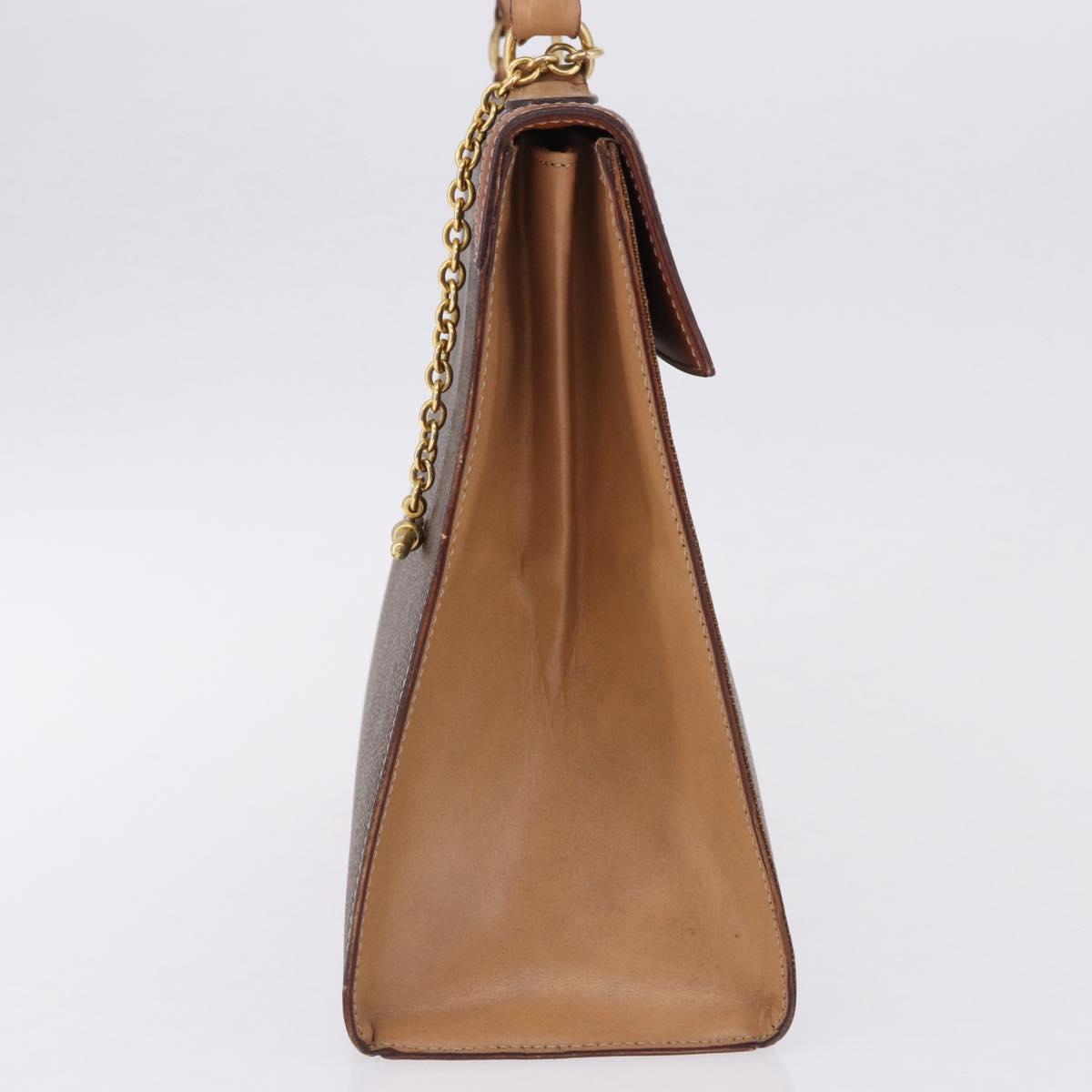 CELINE Macadam Canvas Hand Bag PVC Leather Brown Gold Auth 193508A - Jerrillo image 5
