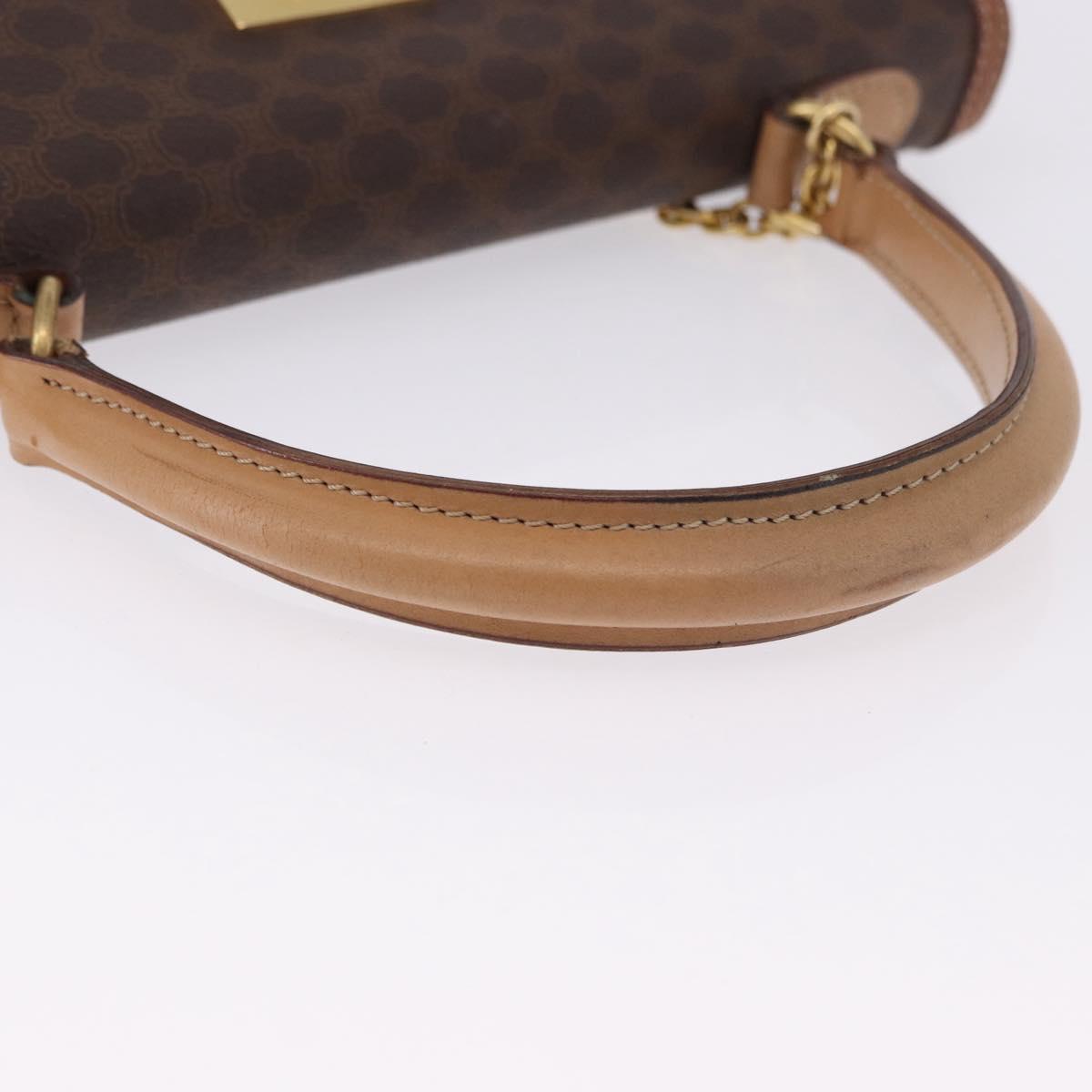 CELINE Macadam Canvas Hand Bag PVC Leather Brown Gold Auth 193508A - Jerrillo image 7