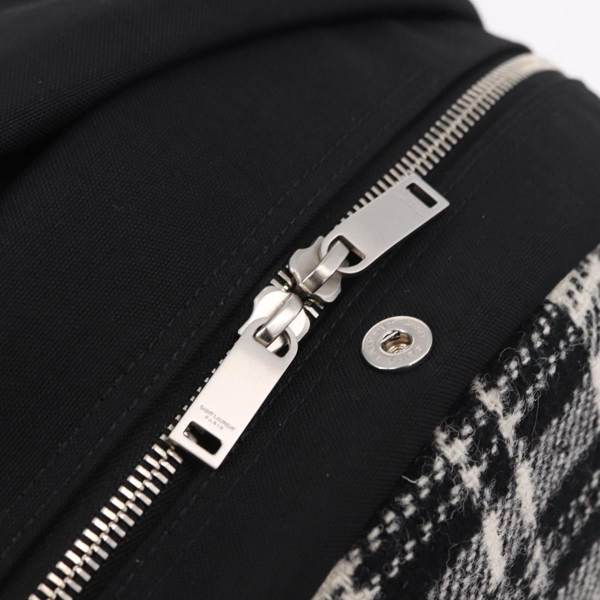 SAINT LAURENT Backpack Wool Black Silver Auth 193512V - Jerrillo image 9