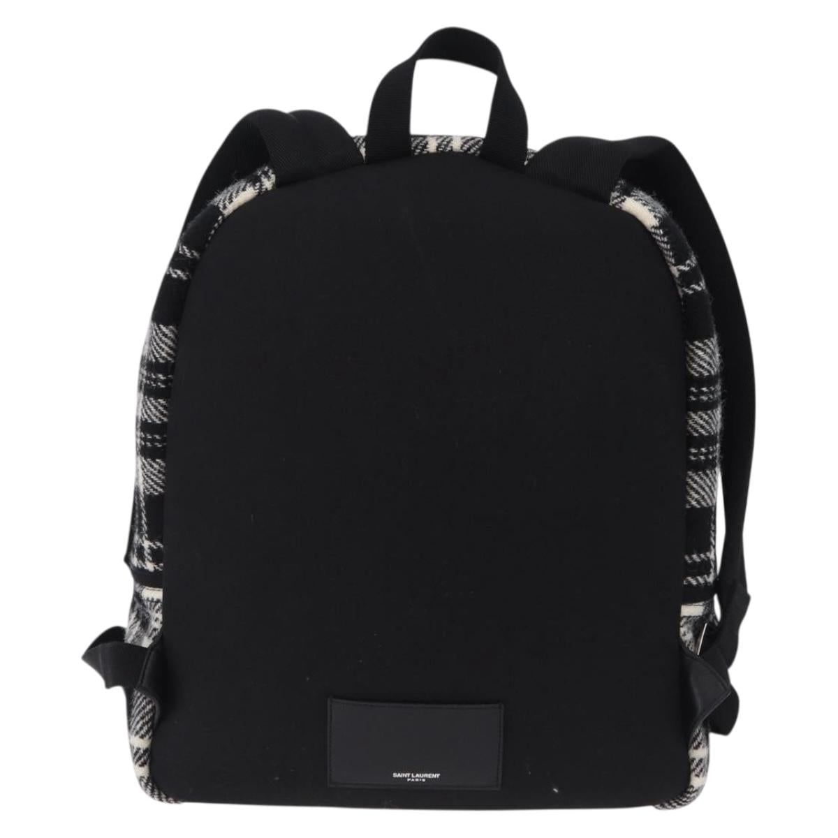 SAINT LAURENT Backpack Wool Black Silver Auth 193512V - Jerrillo image 2