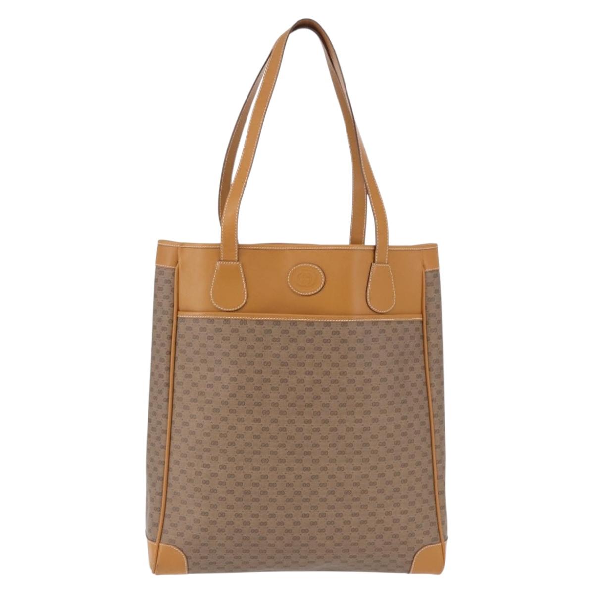 GUCCI Micro GG Supreme Tote Bag PVC Beige Gold Auth 193519 - Jerrillo image 2