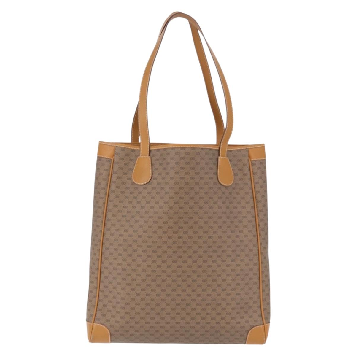 GUCCI Micro GG Supreme Tote Bag PVC Beige Gold Auth 193519 - Jerrillo image 3