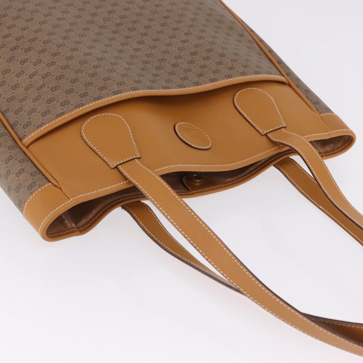 GUCCI Micro GG Supreme Tote Bag PVC Beige Gold Auth 193519 - Jerrillo image 6