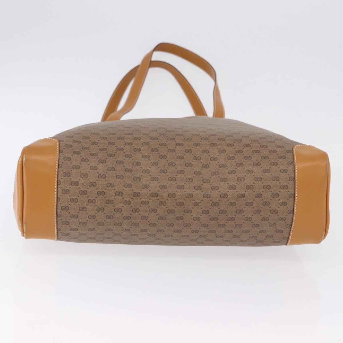 GUCCI Micro GG Supreme Tote Bag PVC Beige Gold Auth 193519 - Jerrillo image 9