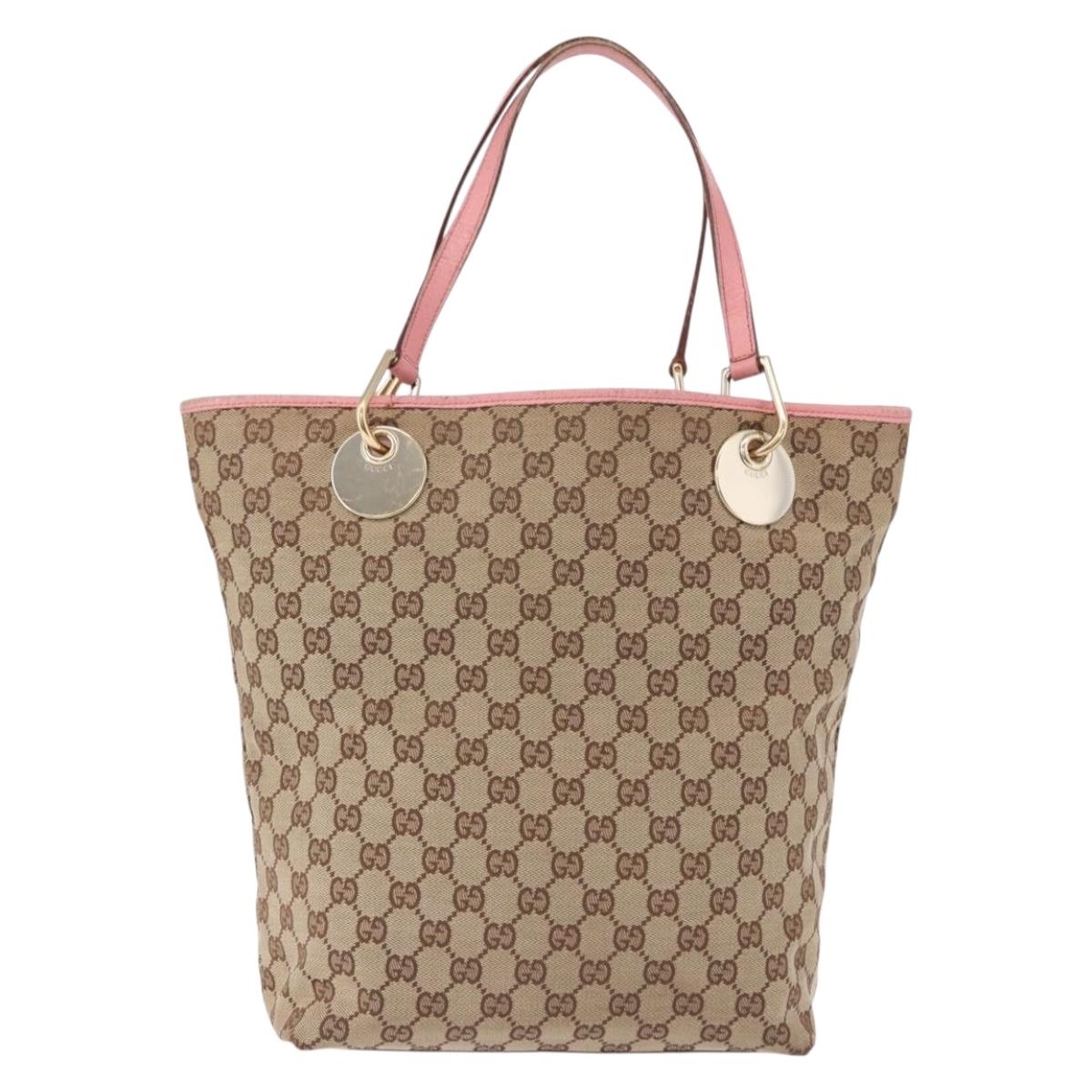 GUCCI GG Canvas Tote Bag Beige Gold 120836 Auth 193531 - Jerrillo image 2