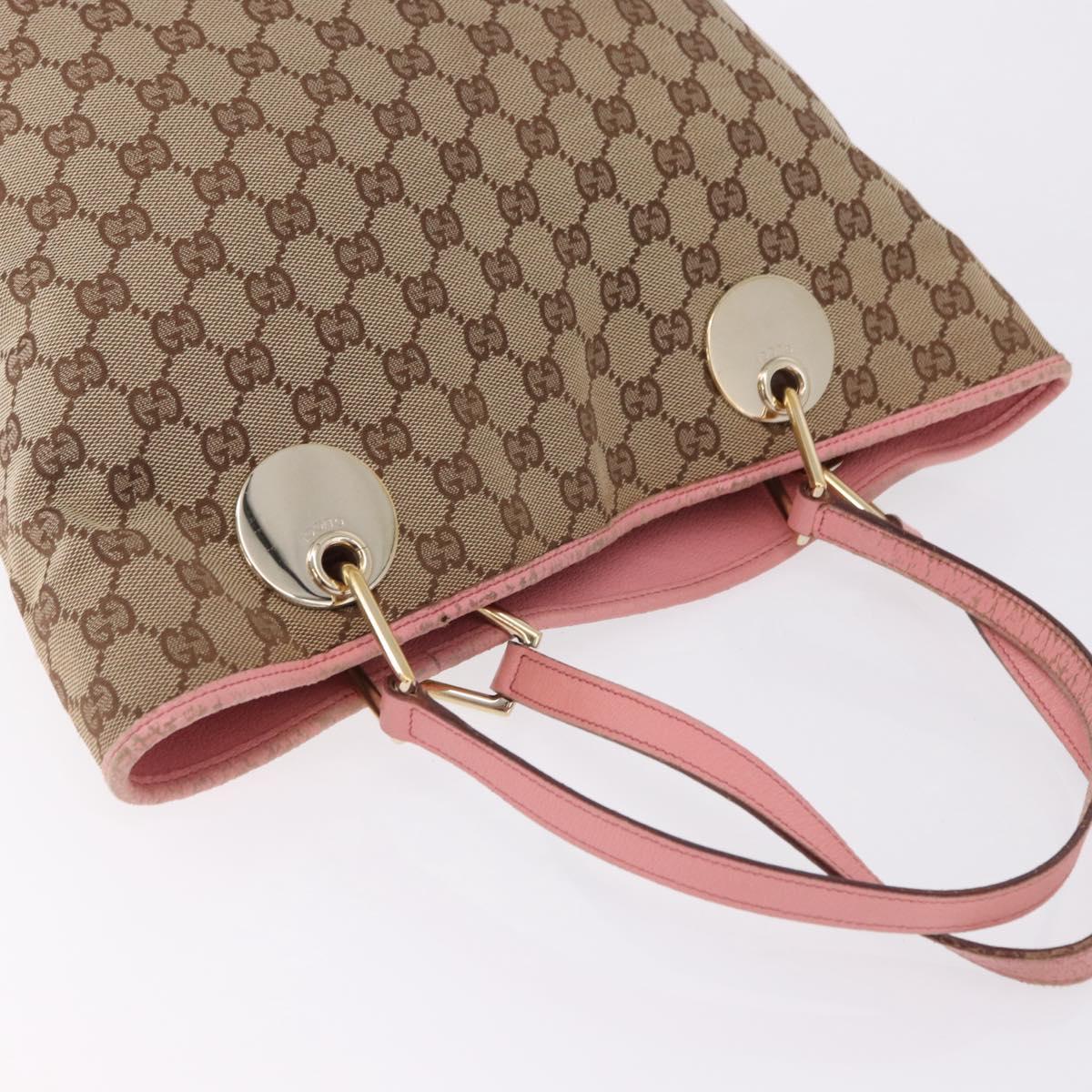GUCCI GG Canvas Tote Bag Beige Gold 120836 Auth 193531 - Jerrillo image 7