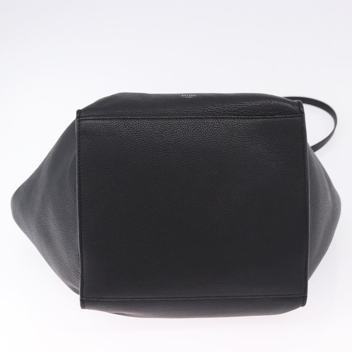 CELINE Big Bag Small Leather 2way Black Silver Auth 193536V - Jerrillo image 5