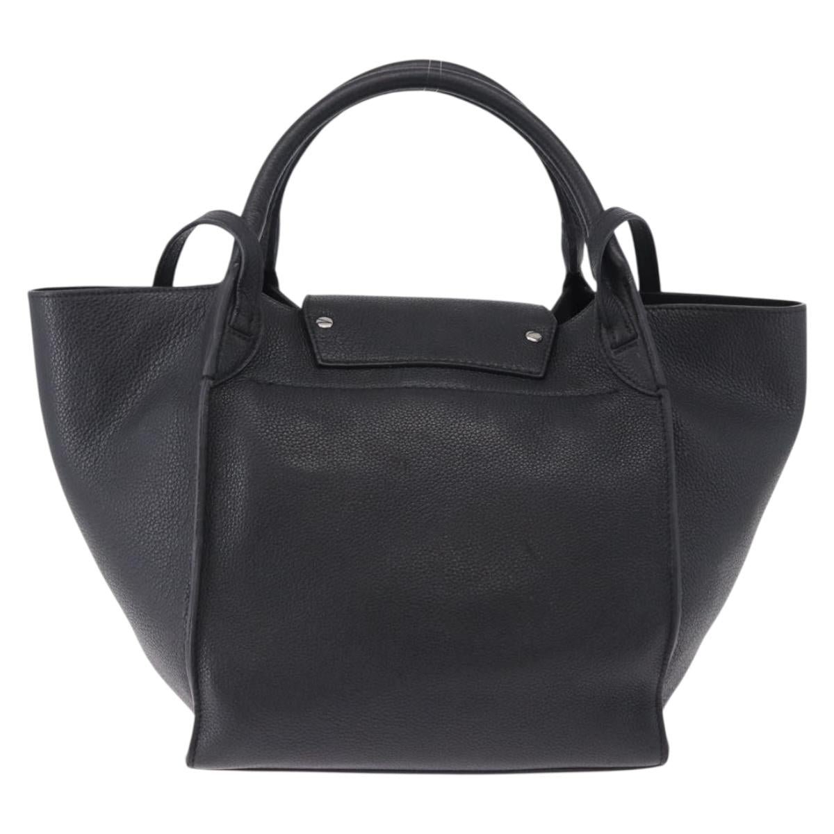 CELINE Big Bag Small Leather 2way Black Silver Auth 193536V - Jerrillo image 2