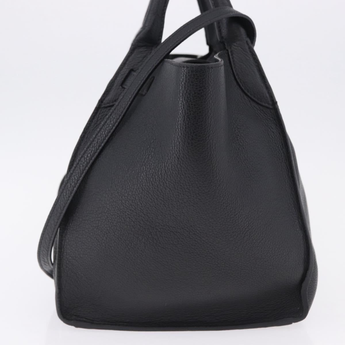 CELINE Big Bag Small Leather 2way Black Silver Auth 193536V - Jerrillo image 3
