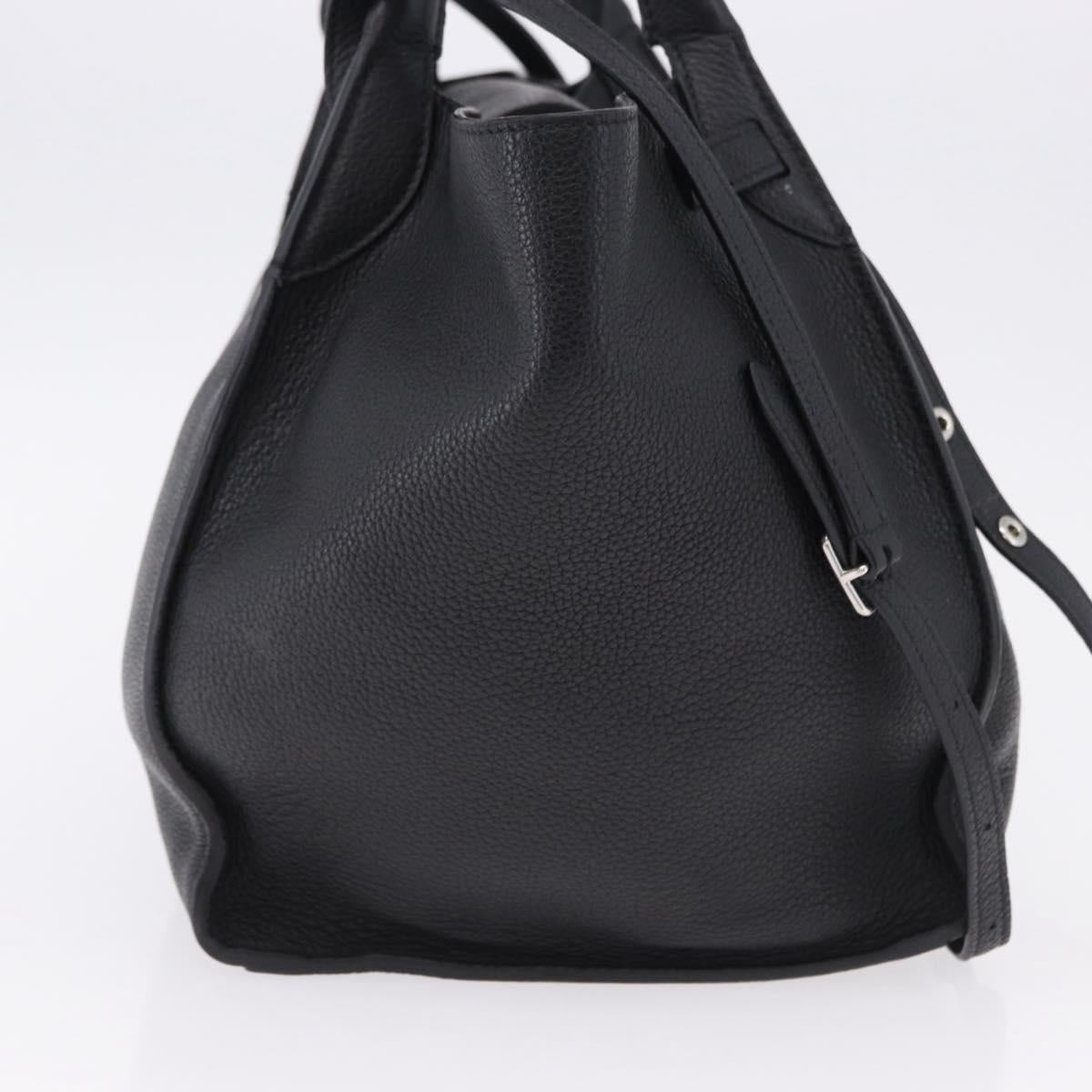 CELINE Big Bag Small Leather 2way Black Silver Auth 193536V - Jerrillo image 4
