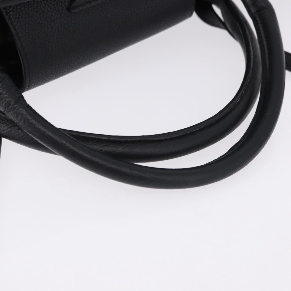 CELINE Big Bag Small Leather 2way Black Silver Auth 193536V - Jerrillo image 7