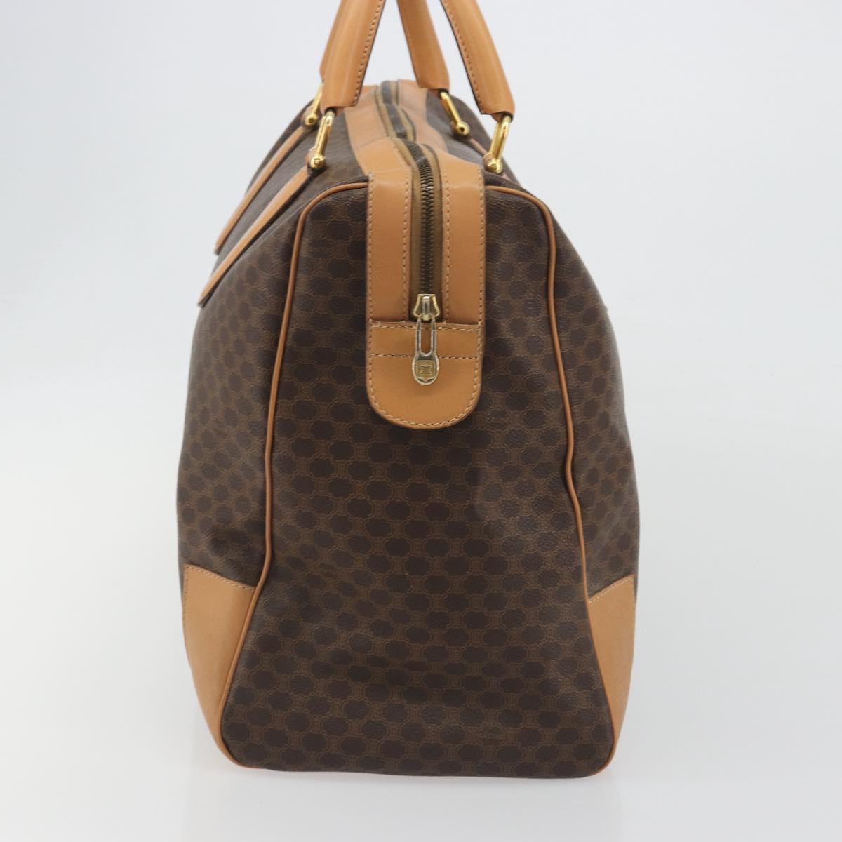 CELINE Macadam Canvas Boston Bag PVC Leather Brown Gold Auth 193560A - Jerrillo image 5