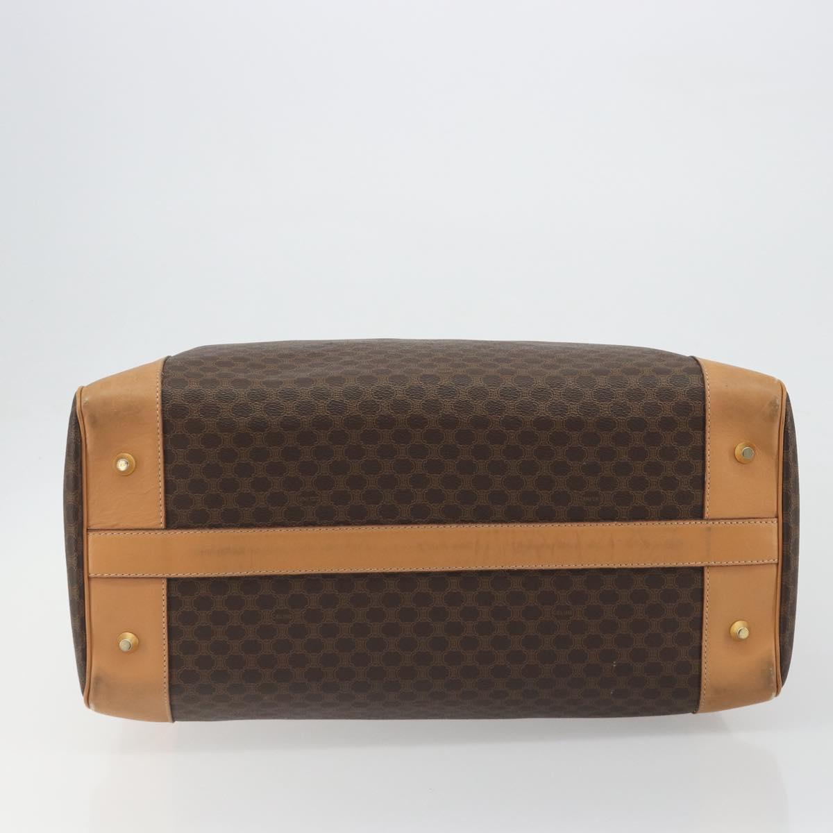 CELINE Macadam Canvas Boston Bag PVC Leather Brown Gold Auth 193560A - Jerrillo image 9