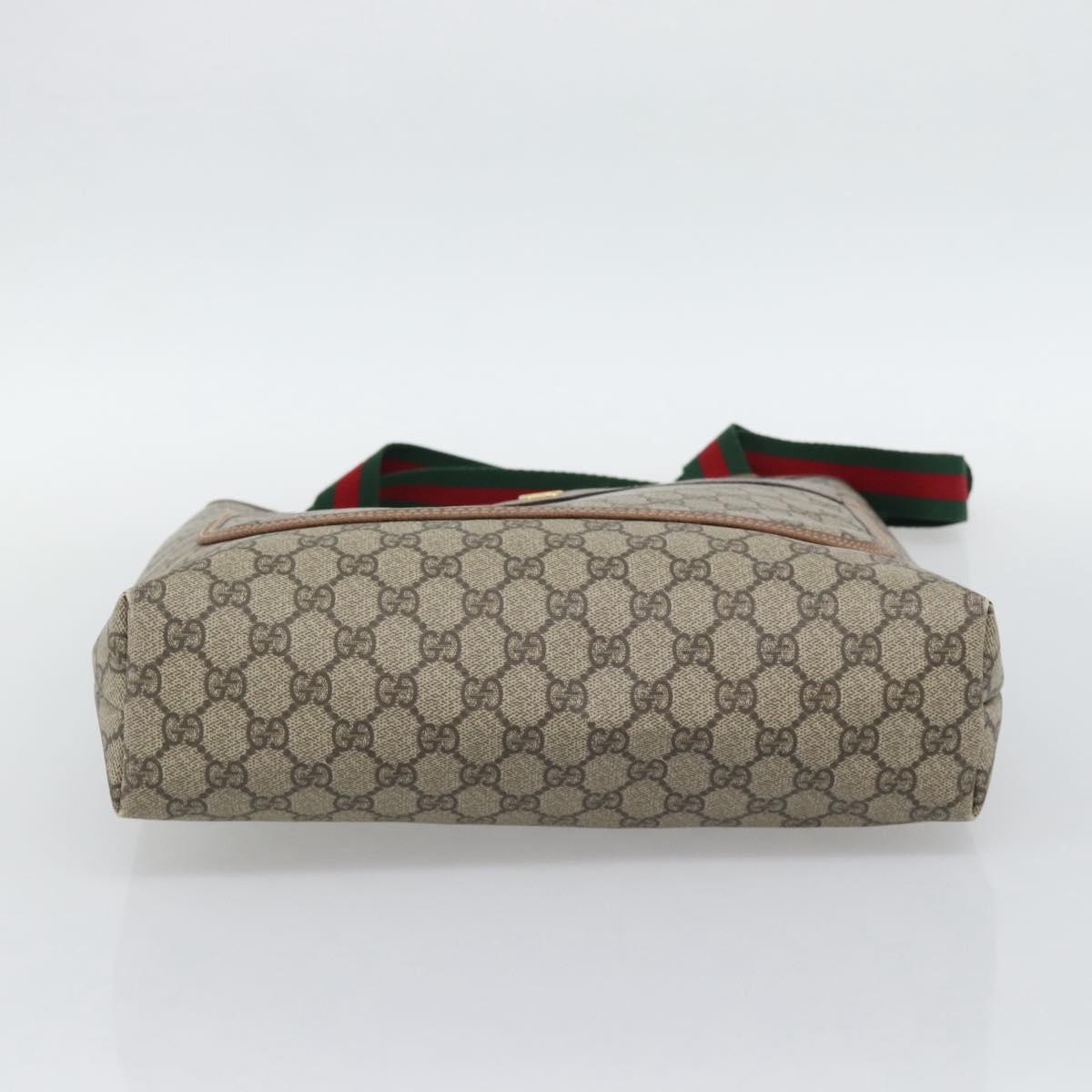 GUCCI GG Supreme Web Sherry Line Tote Bag PVC Beige Gold 002 58 6487 Auth 193572 - Jerrillo image 9