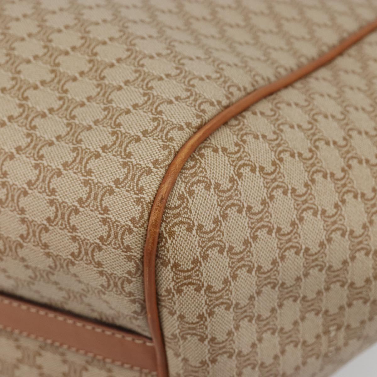 CELINE Macadam Canvas Tote Bag PVC Beige Gold Auth 193577 - Jerrillo image 10
