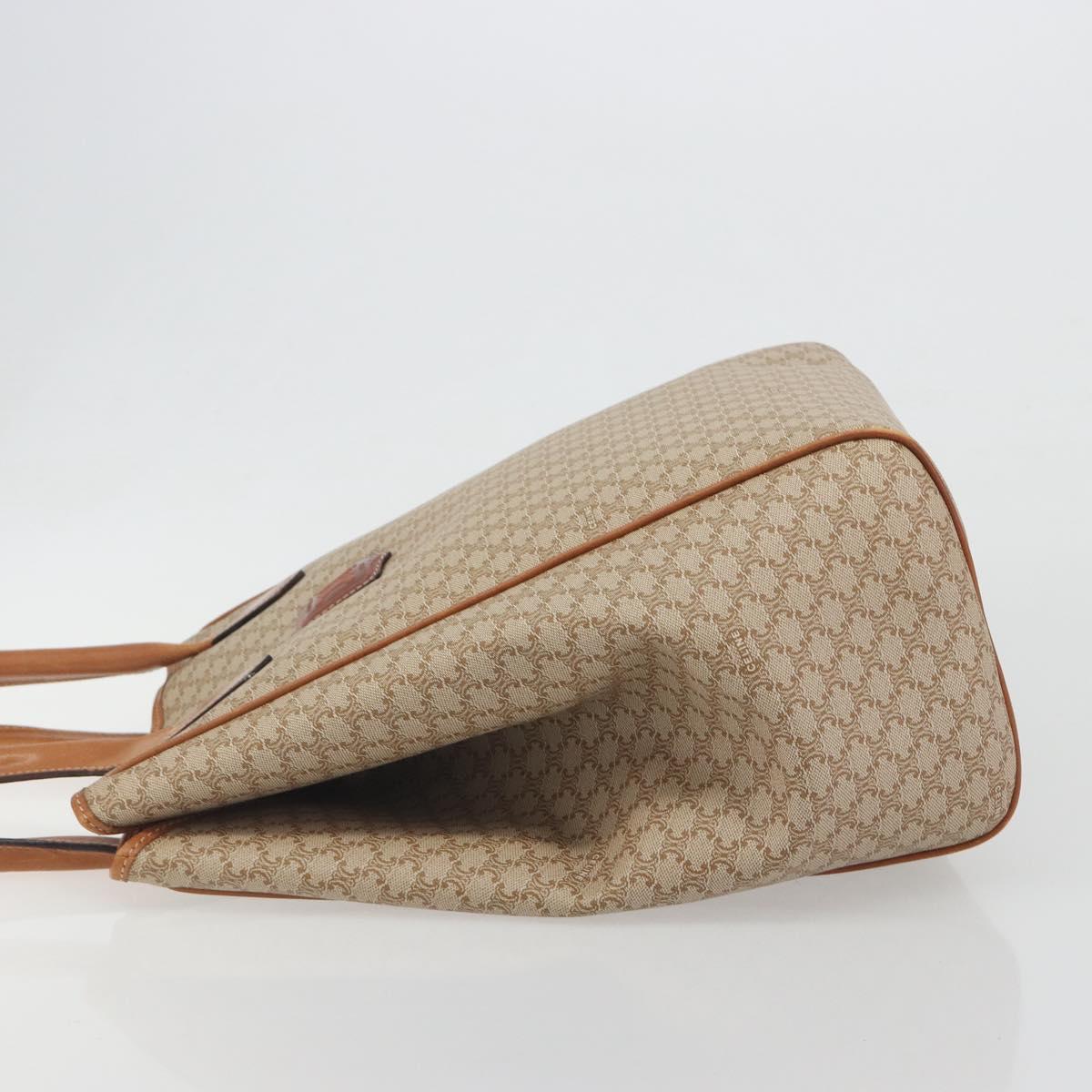 CELINE Macadam Canvas Tote Bag PVC Beige Gold Auth 193577 - Jerrillo image 5