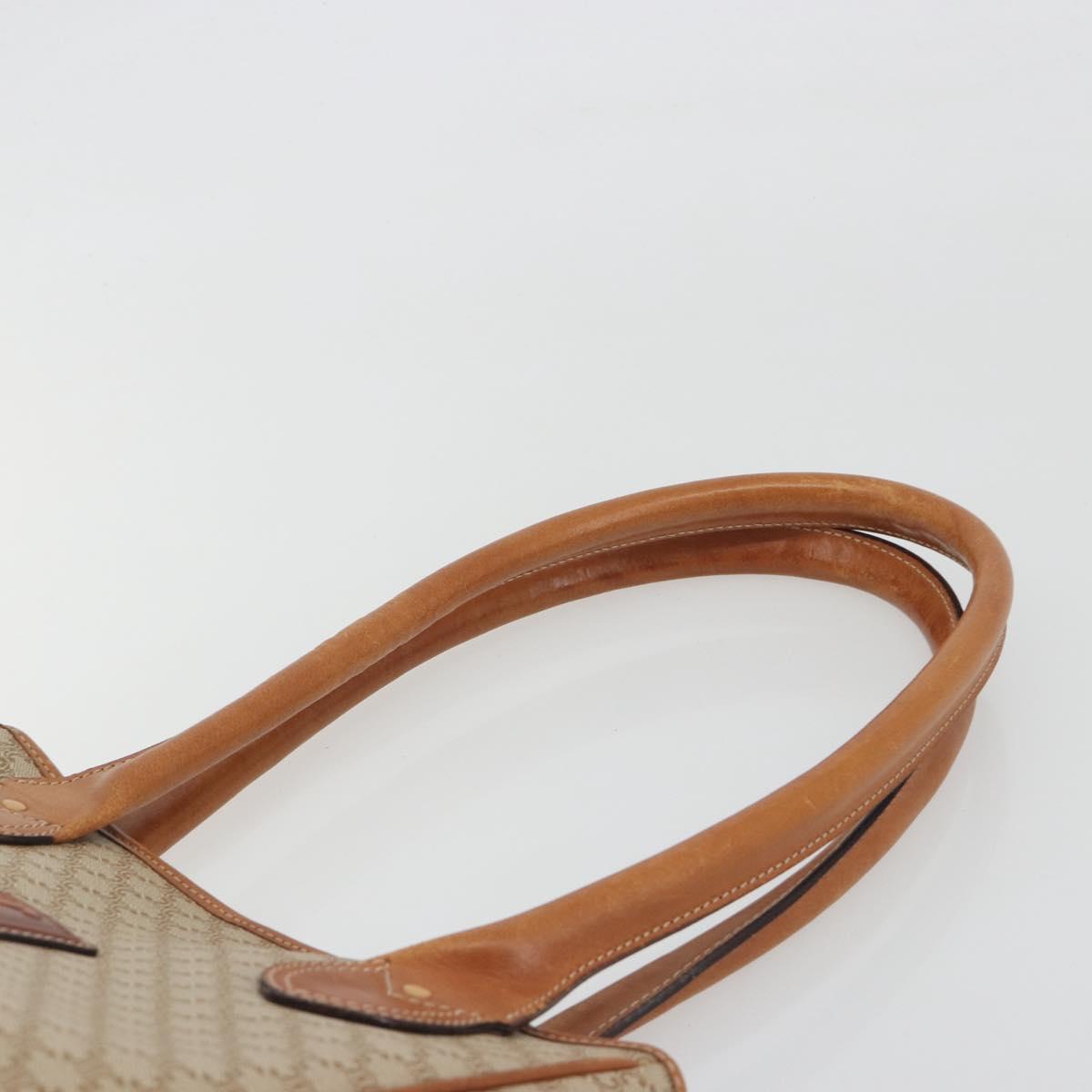 CELINE Macadam Canvas Tote Bag PVC Beige Gold Auth 193577 - Jerrillo image 8