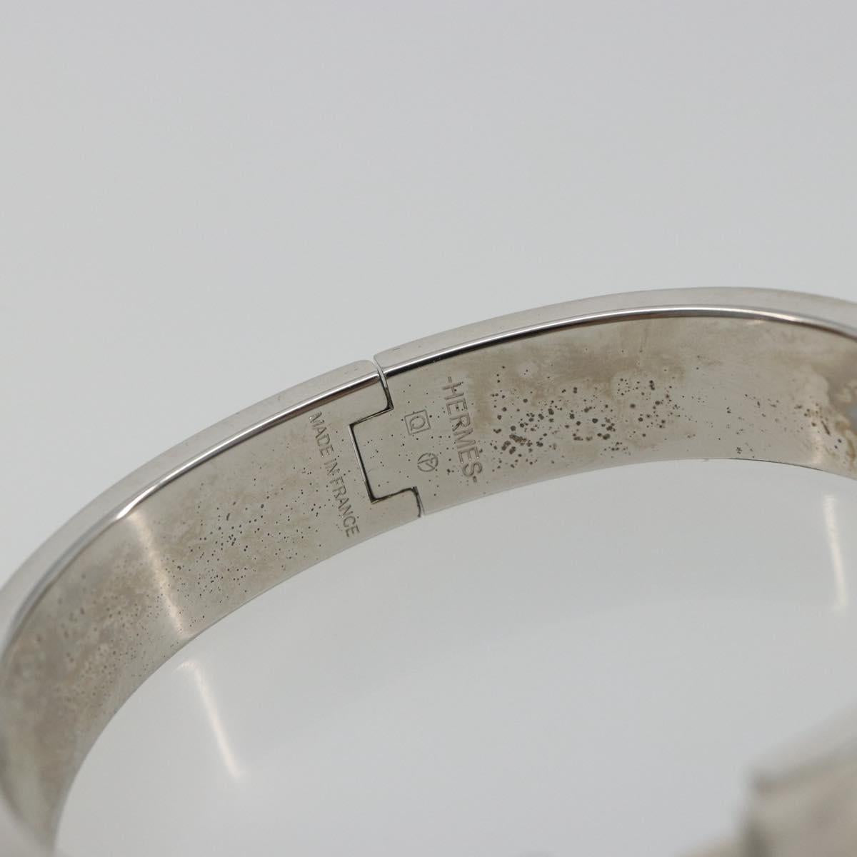 HERMES Click H Bracelet metal White Auth 193604M - Jerrillo image 8