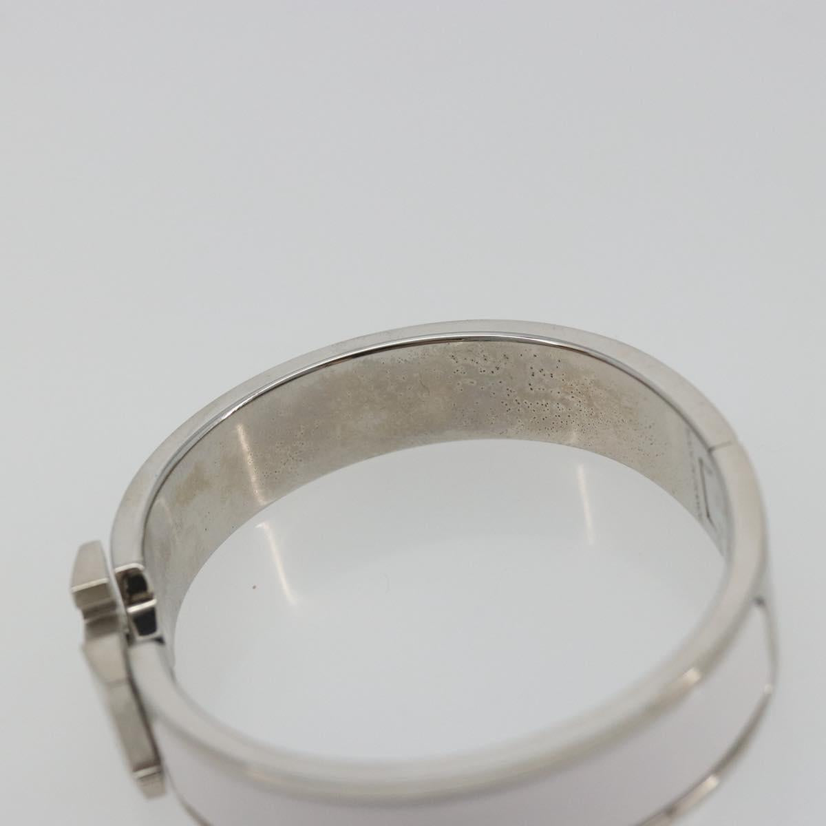HERMES Click H Bracelet metal White Auth 193604M - Jerrillo image 9