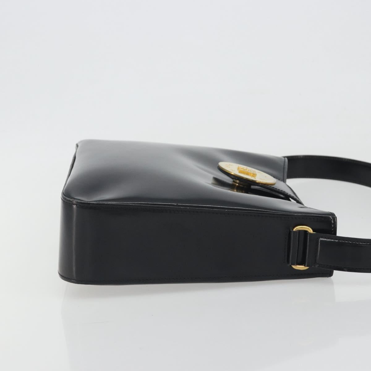 CELINE Shoulder Bag Leather Black Gold Auth 193781A - Jerrillo image 4