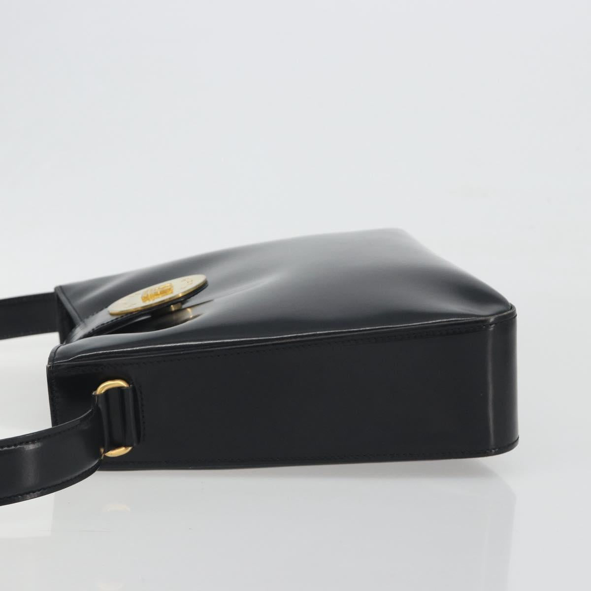 CELINE Shoulder Bag Leather Black Gold Auth 193781A - Jerrillo image 5
