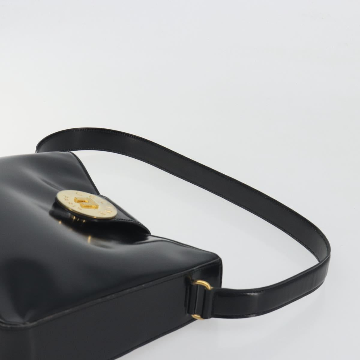 CELINE Shoulder Bag Leather Black Gold Auth 193781A - Jerrillo image 8